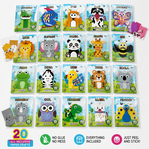 Poparooz 20-Pack Animal Arts & Crafts Kit