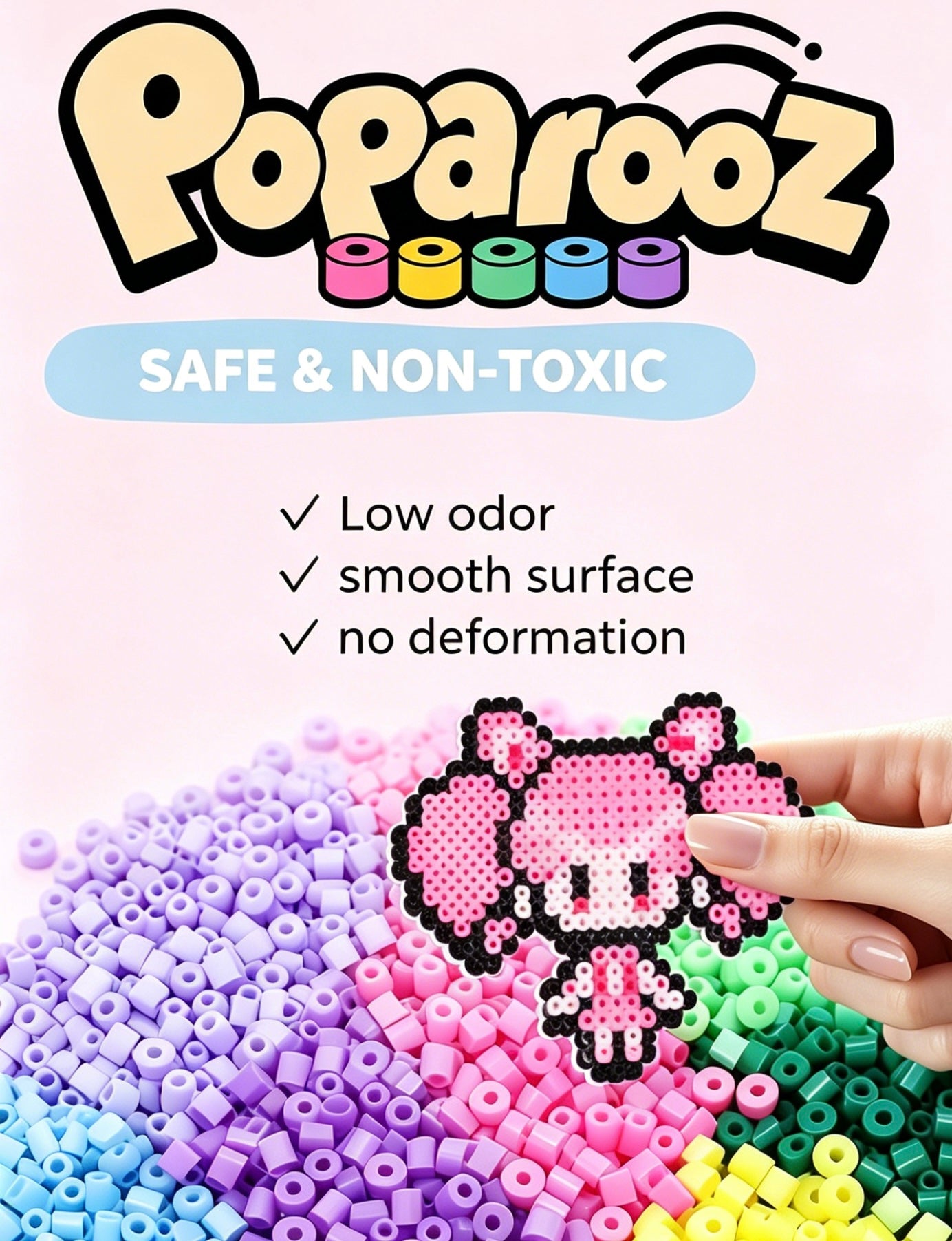 Poparooz Skin Tone Shades Mini Fuse Beads, 21 Colors, 2.6mm
