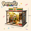 Poparooz 8-IN-1 City Street DIY 3D  Puzzle Model Kit Miniature Building Set