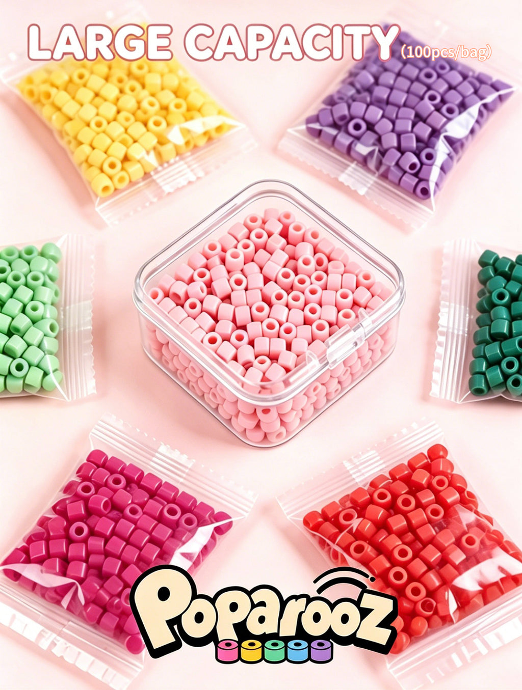 Poparooz Skin Tone Shades Mini Fuse Beads, 21 Colors, 2.6mm
