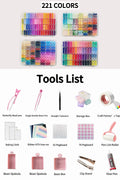 221 Colors Mini Fuse Beads Kit with Tools, 2.6mm DIY Pixel Art Set
