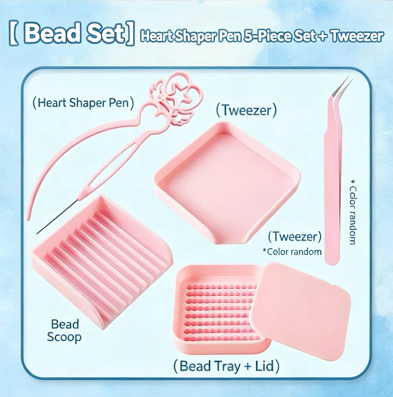 Fuse Beads Tools Kit Pixel Art Accessories Set with Bead Pen Tweezers