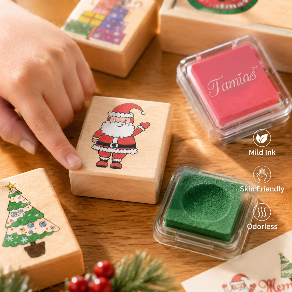 Wooden Christmas Stamp Set