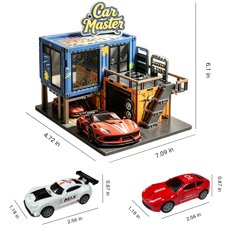 Poparooz 8-IN-1 City Street DIY 3D  Puzzle Model Kit Miniature Building Set