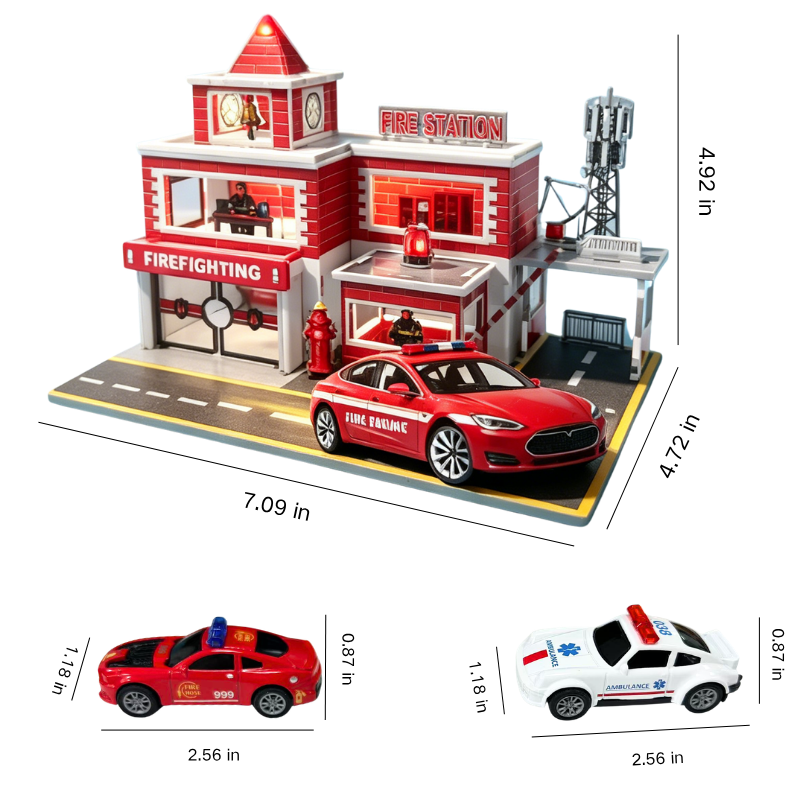 Poparooz 8-IN-1 City Street DIY 3D  Puzzle Model Kit Miniature Building Set