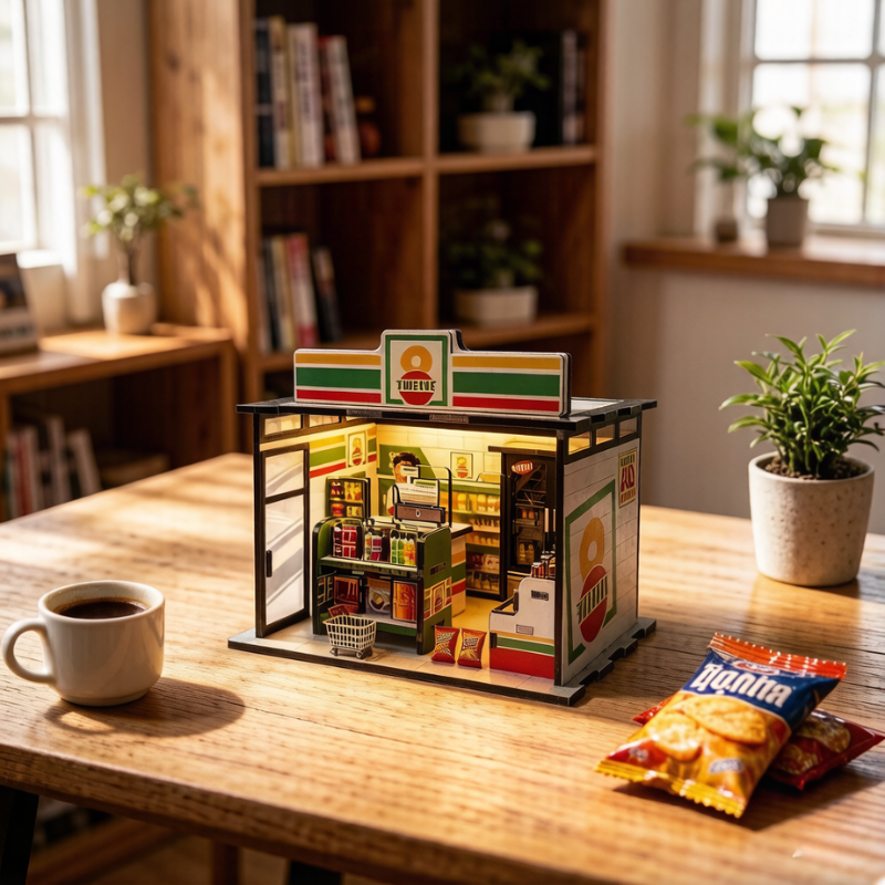 Poparooz Happy Town Mini Convenience Store DIY Dollhouse Kit