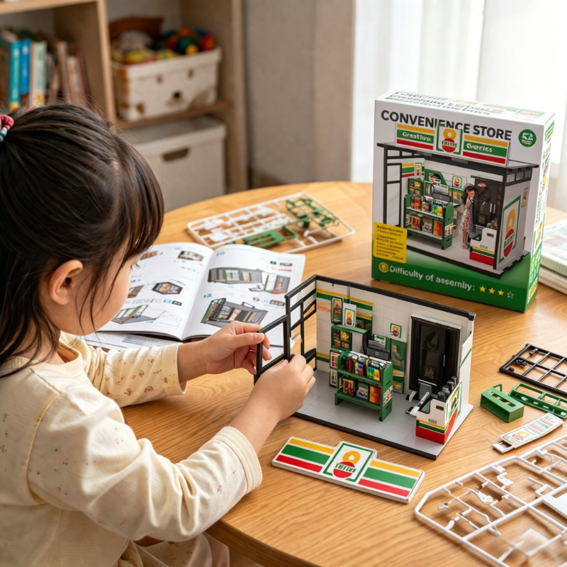 Poparooz Happy Town Mini Convenience Store DIY Dollhouse Kit