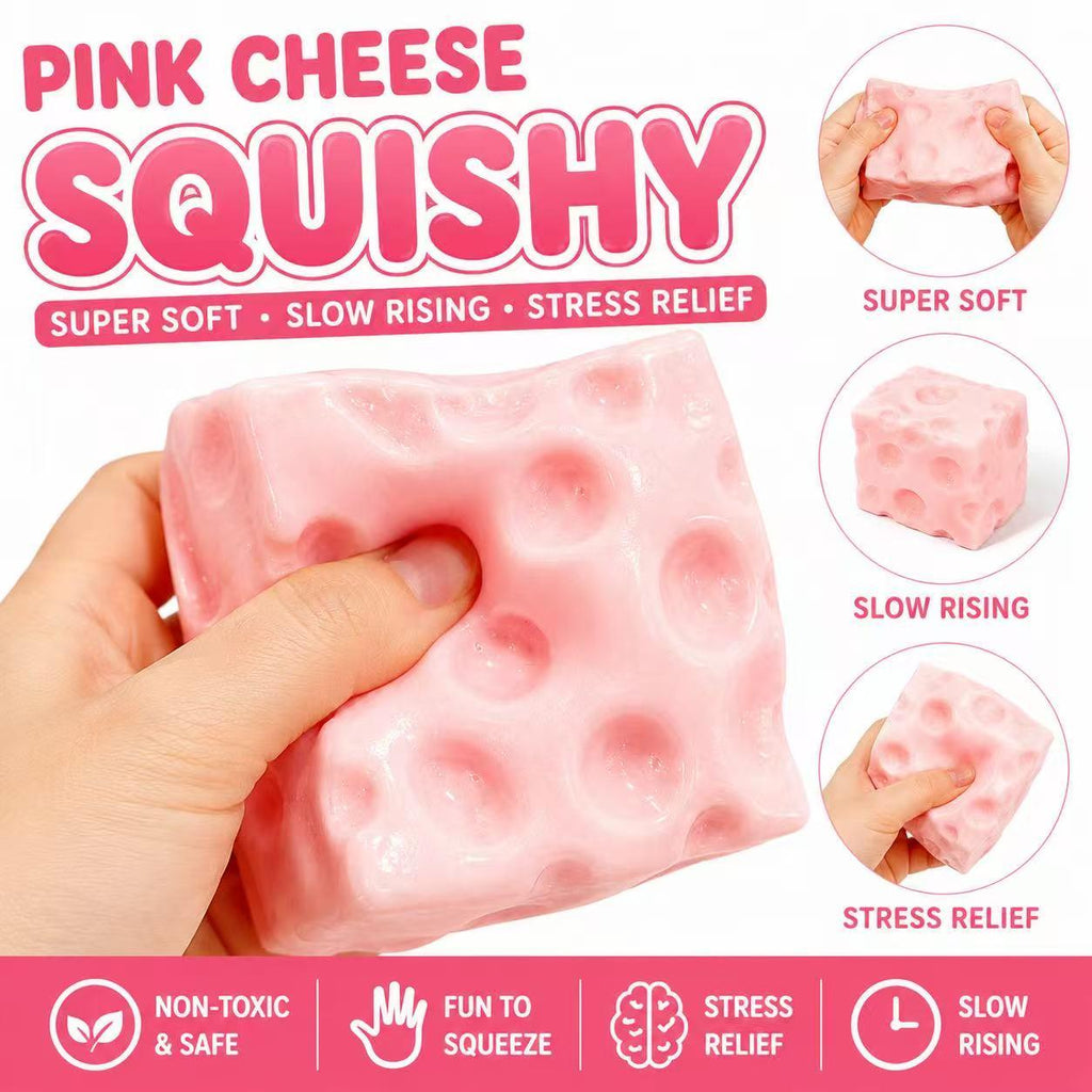 Pink cheese squish