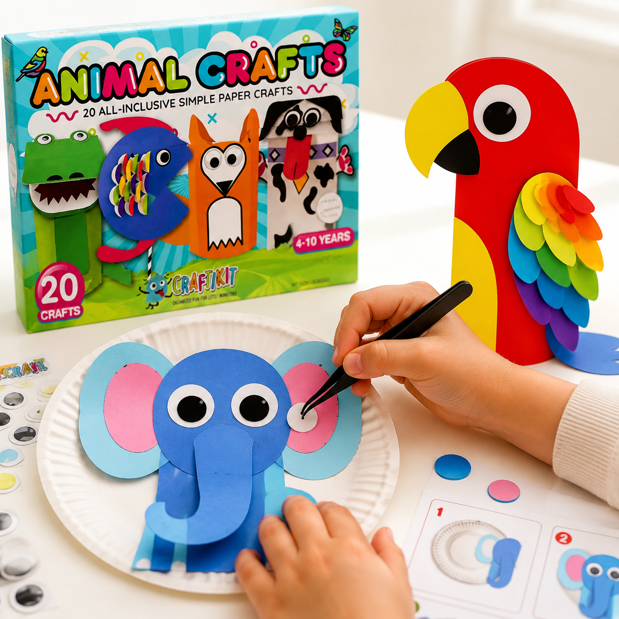 Poparooz 20-Pack Animal Arts & Crafts Kit