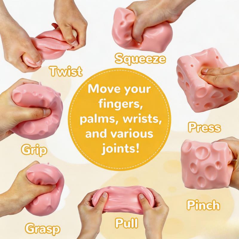 Pink cheese squish
