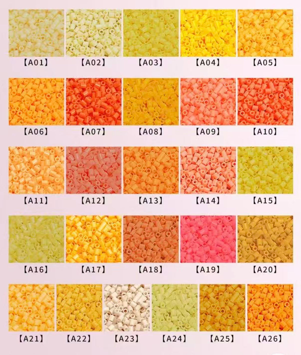 Poparooz A Series Mini Fuse Beads, Yellow Shades, 26 Colors, 2.6mm