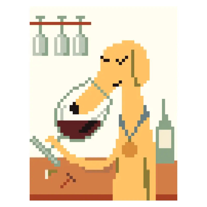 Tipsy Puppy Pixel Art