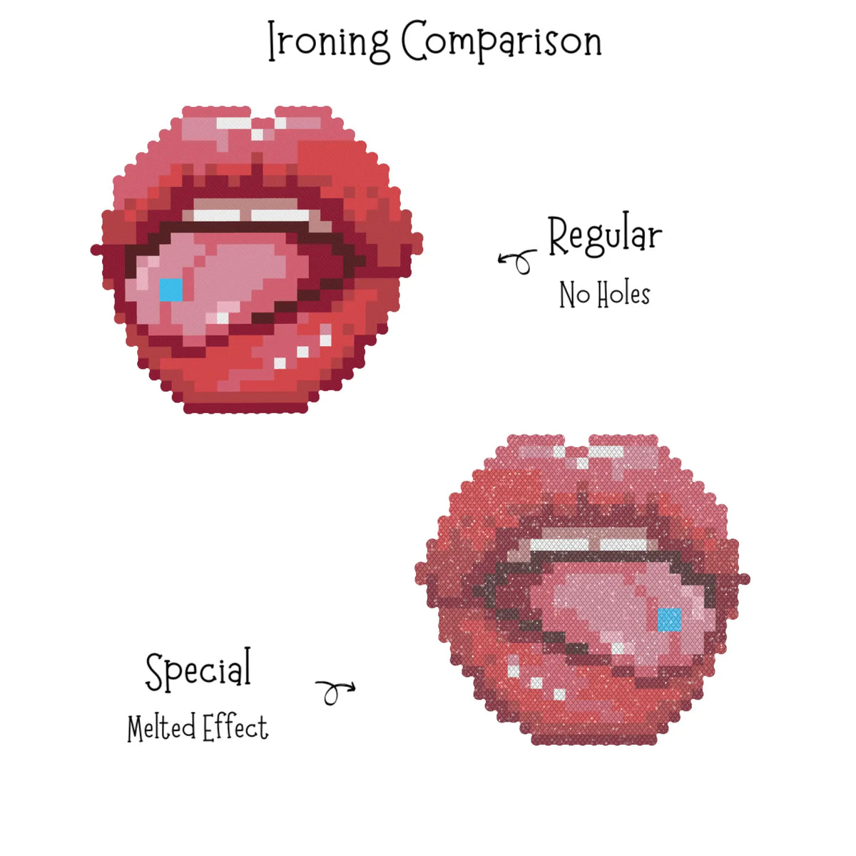 Red Lips Ironing Effect Display