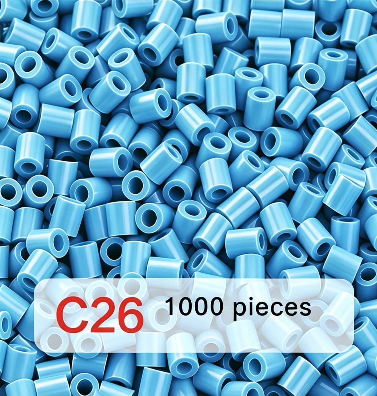Poparooz C Series Mini Fuse Beads, Blue Shades, 29 Colors, 2.6mm