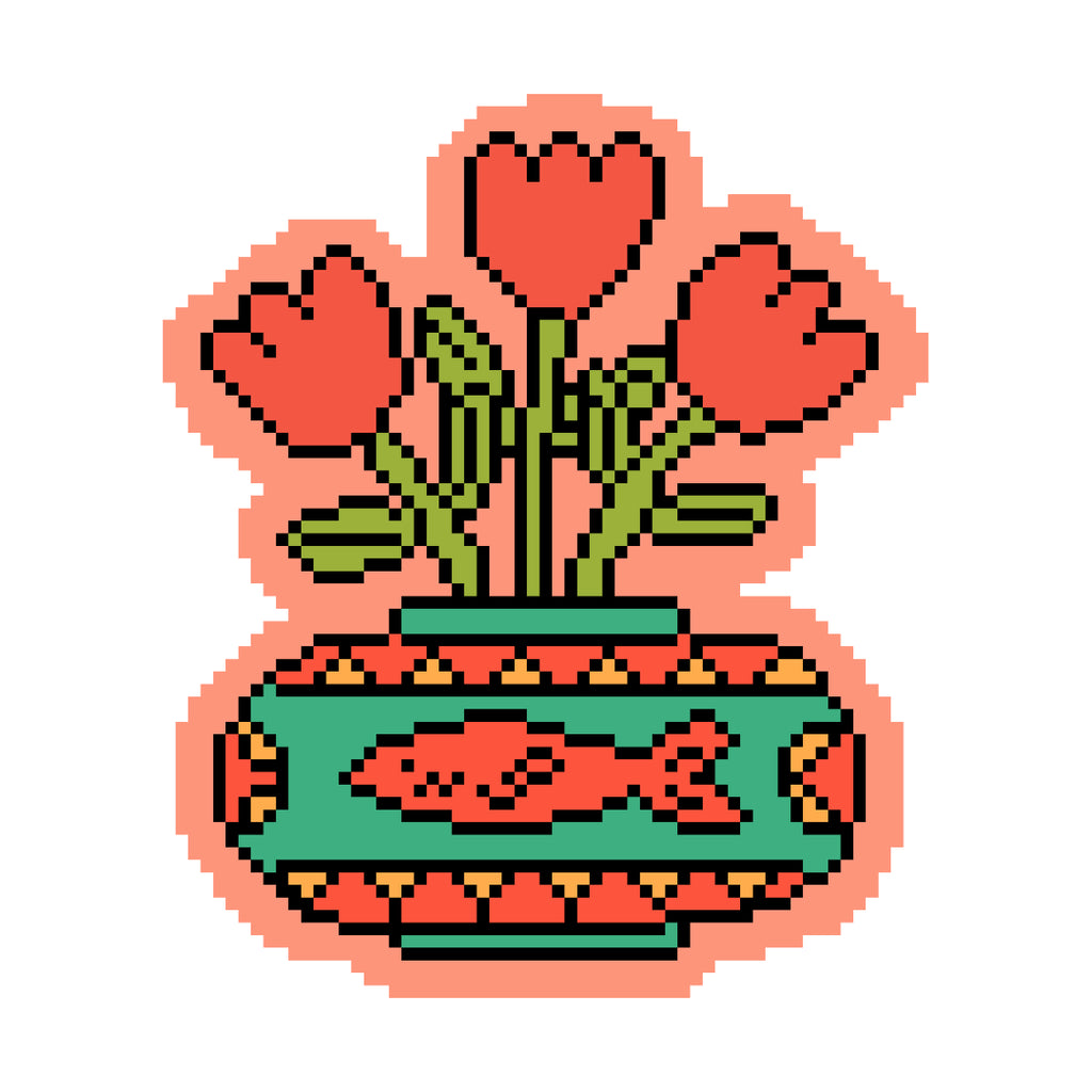 Tulip & Fish Vase