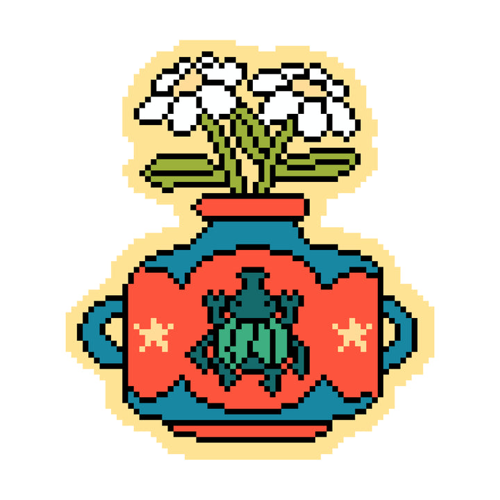 Snowdrop & Turtle Vase