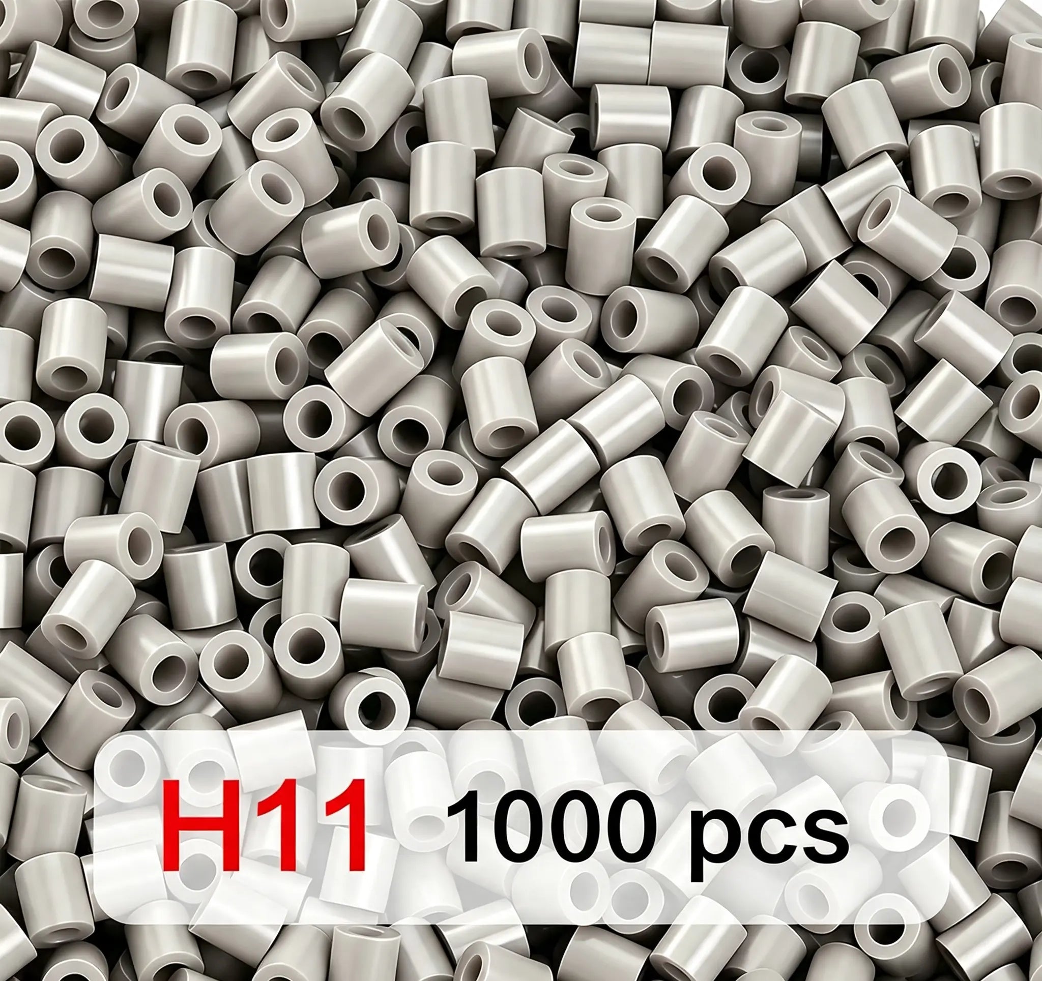 Poparooz H Series Mini Fuse Beads, Grayscale Shades, 23 Colors, 2.6mm