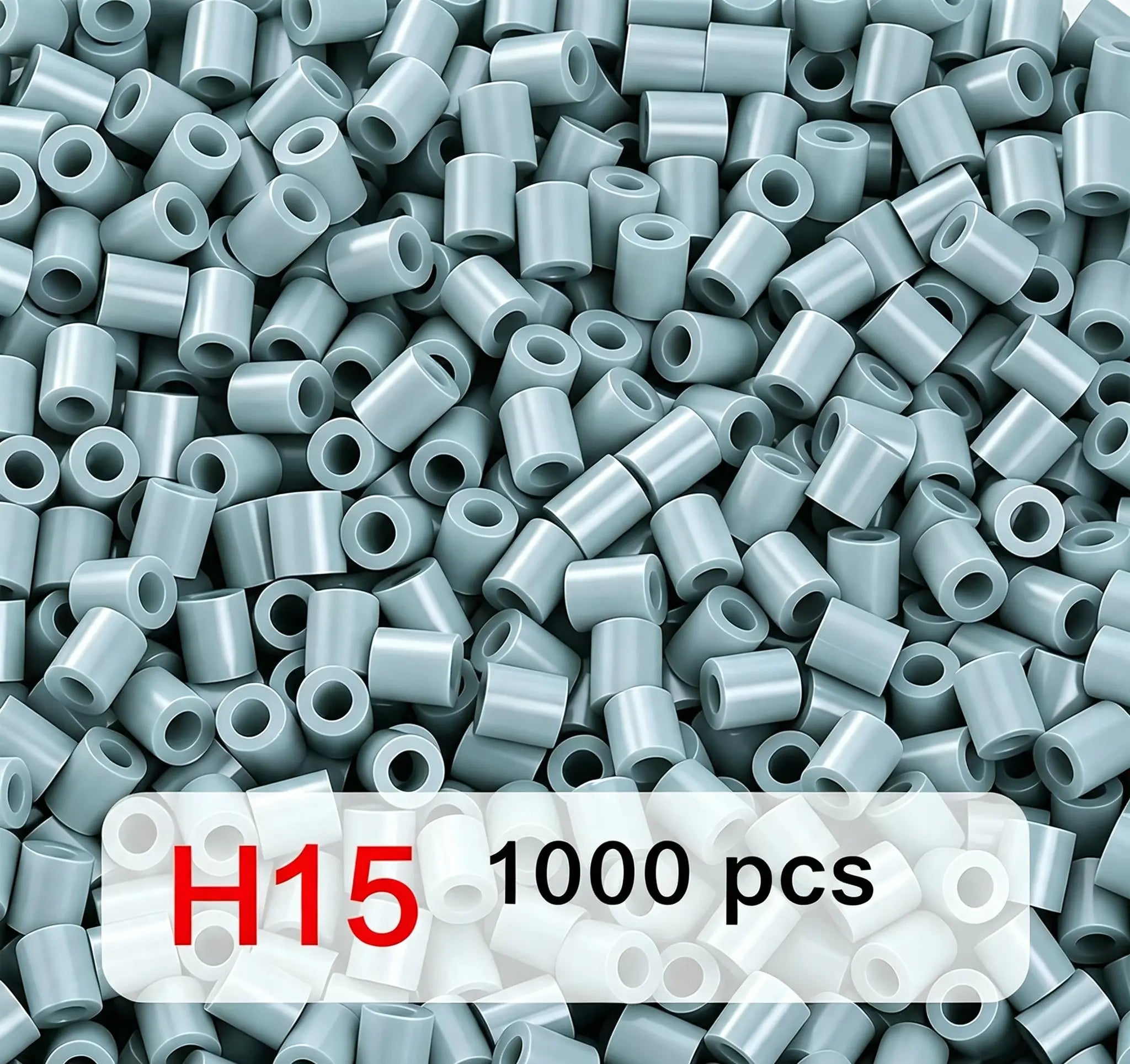 Poparooz H Series Mini Fuse Beads, Grayscale Shades, 23 Colors, 2.6mm