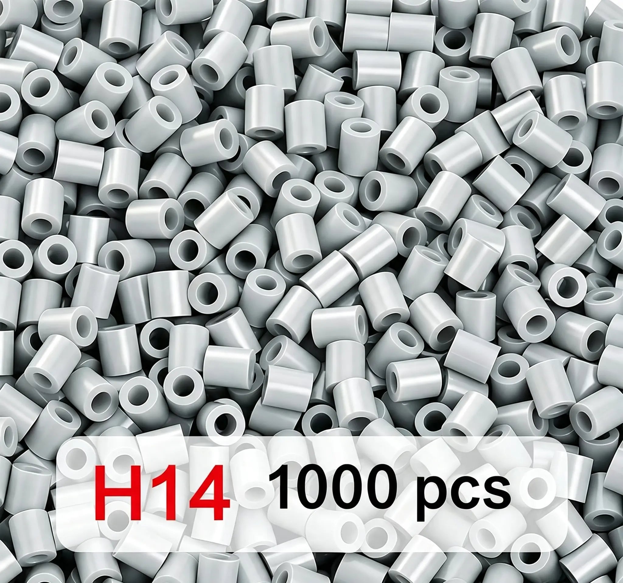 Poparooz H Series Mini Fuse Beads, Grayscale Shades, 23 Colors, 2.6mm