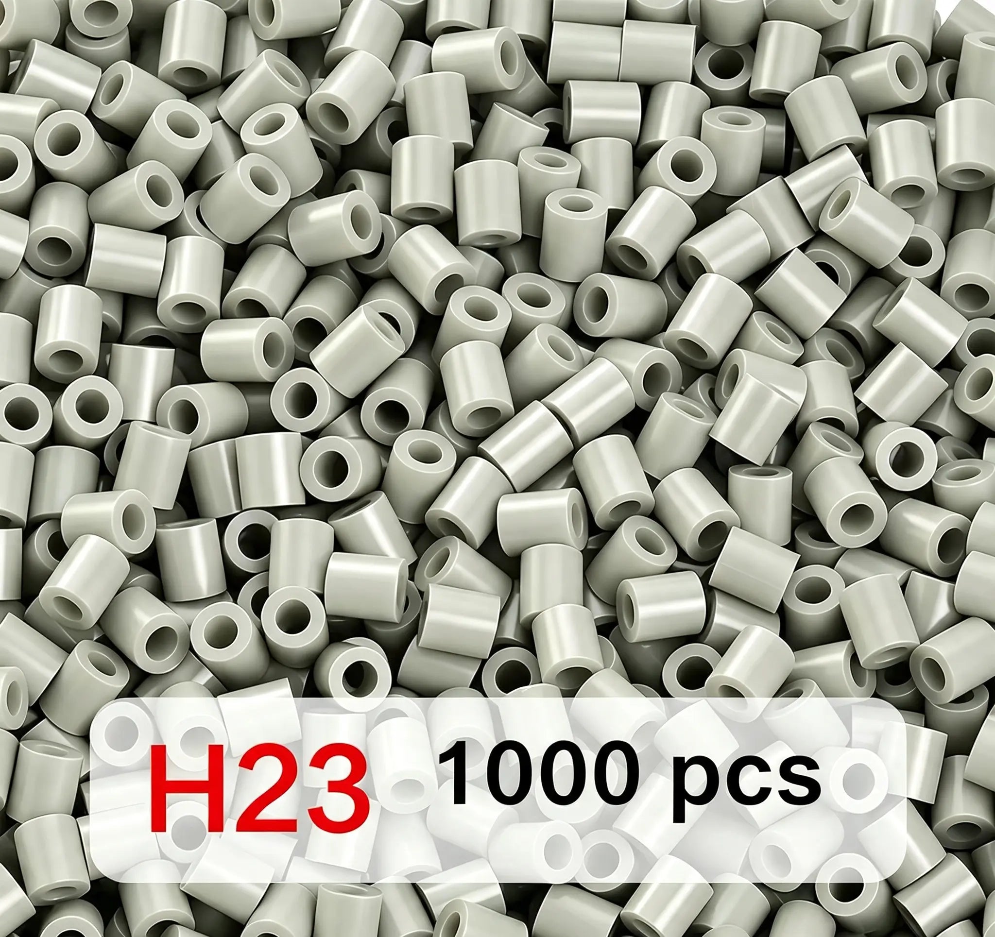 Poparooz H Series Mini Fuse Beads, Grayscale Shades, 23 Colors, 2.6mm