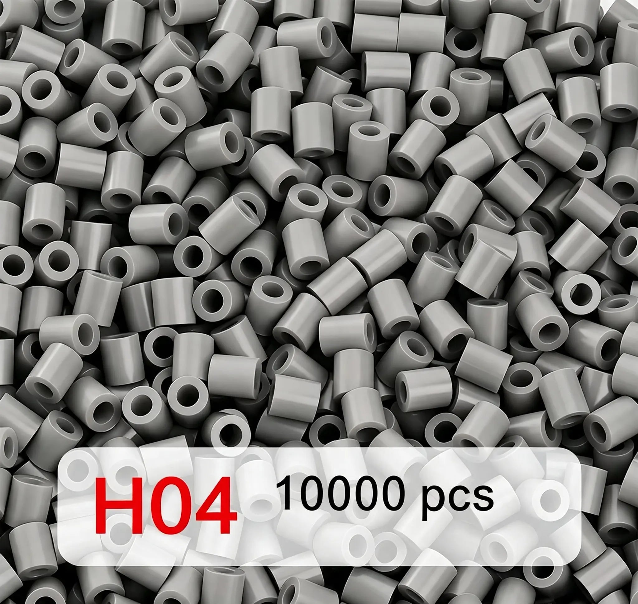 Poparooz H Series Mini Fuse Beads, Grayscale Shades, 23 Colors, 2.6mm