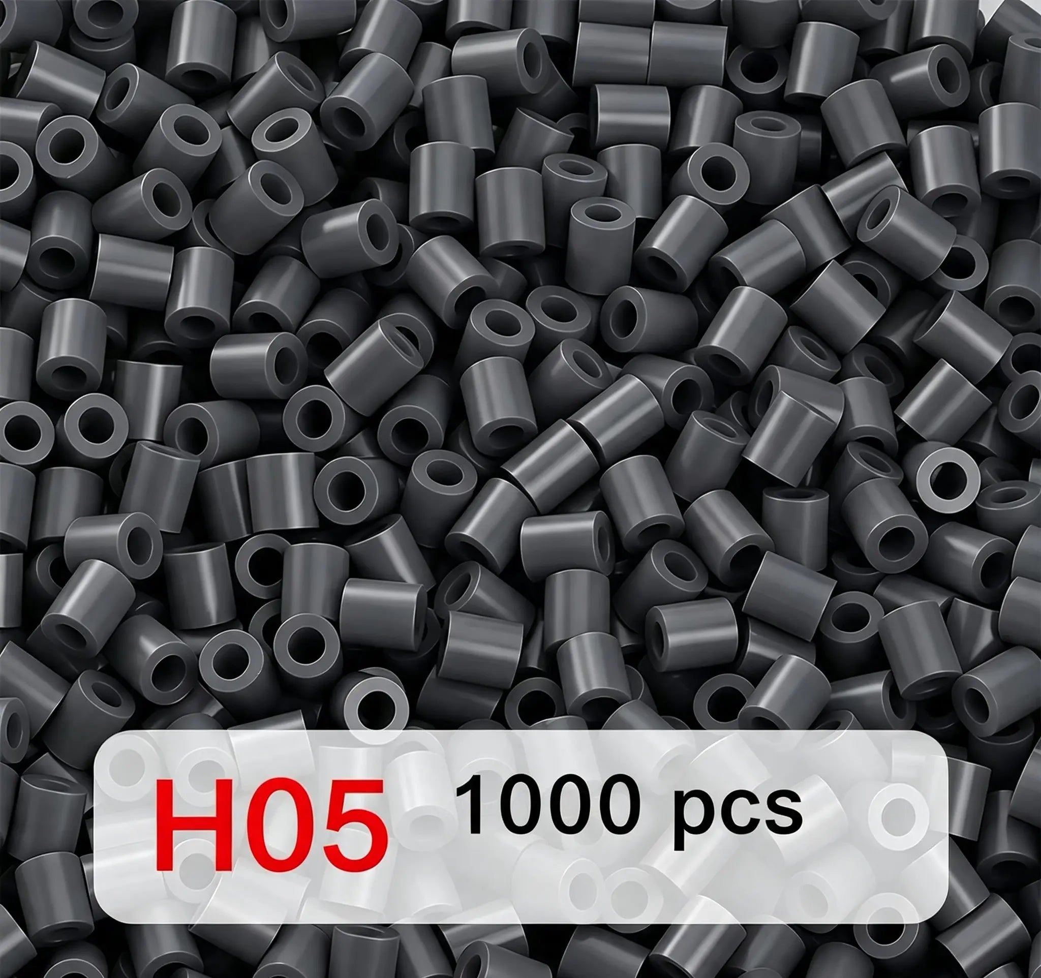 Poparooz H Series Mini Fuse Beads, Grayscale Shades, 23 Colors, 2.6mm