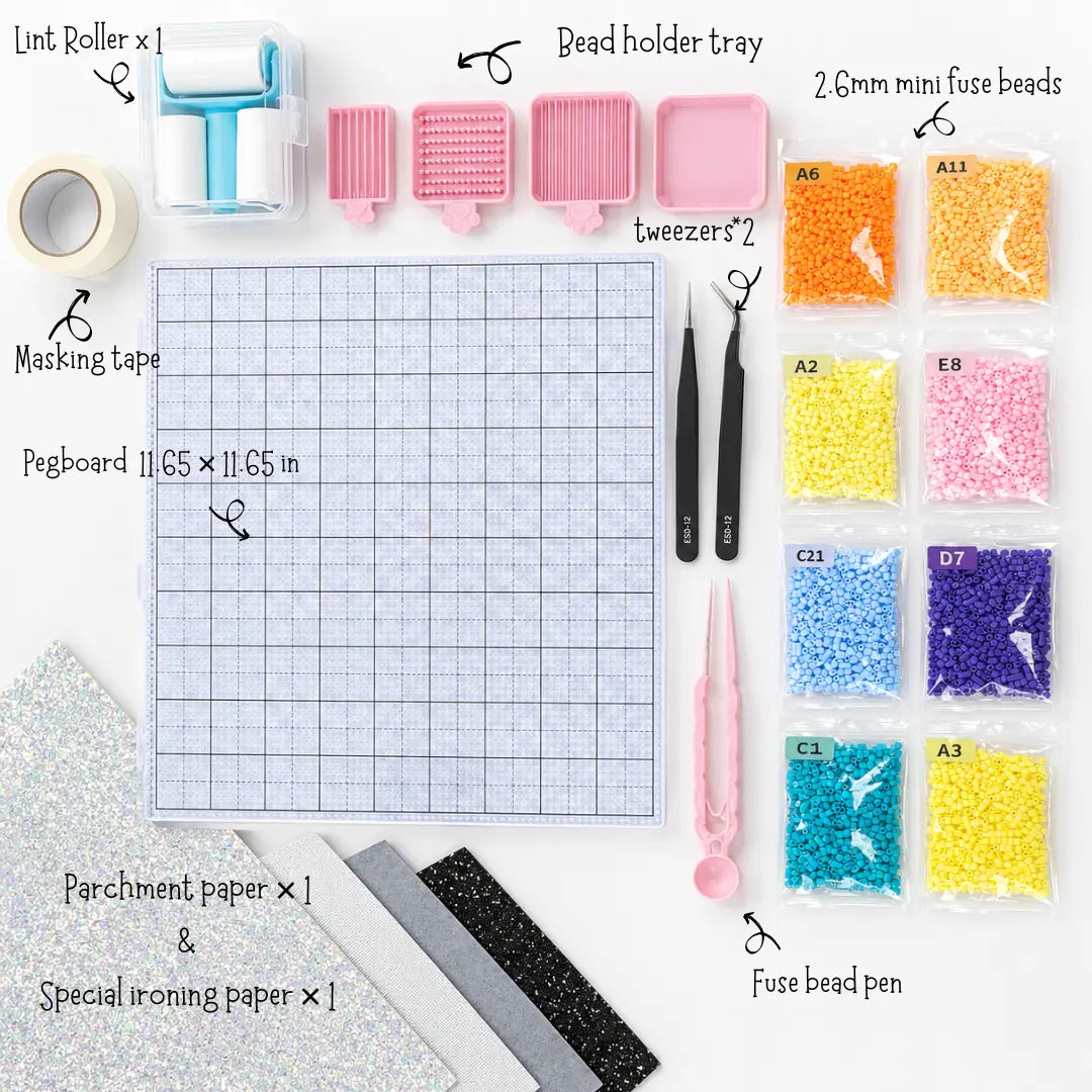 Large kit contents display