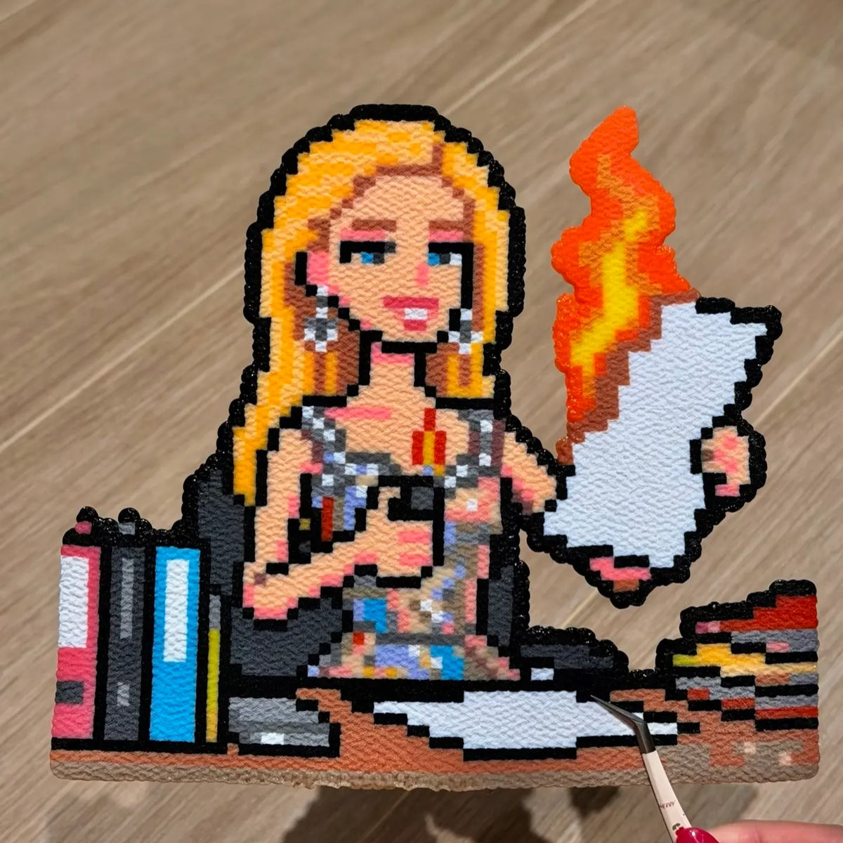 Attitude girl Fuse beads Pixelart 02