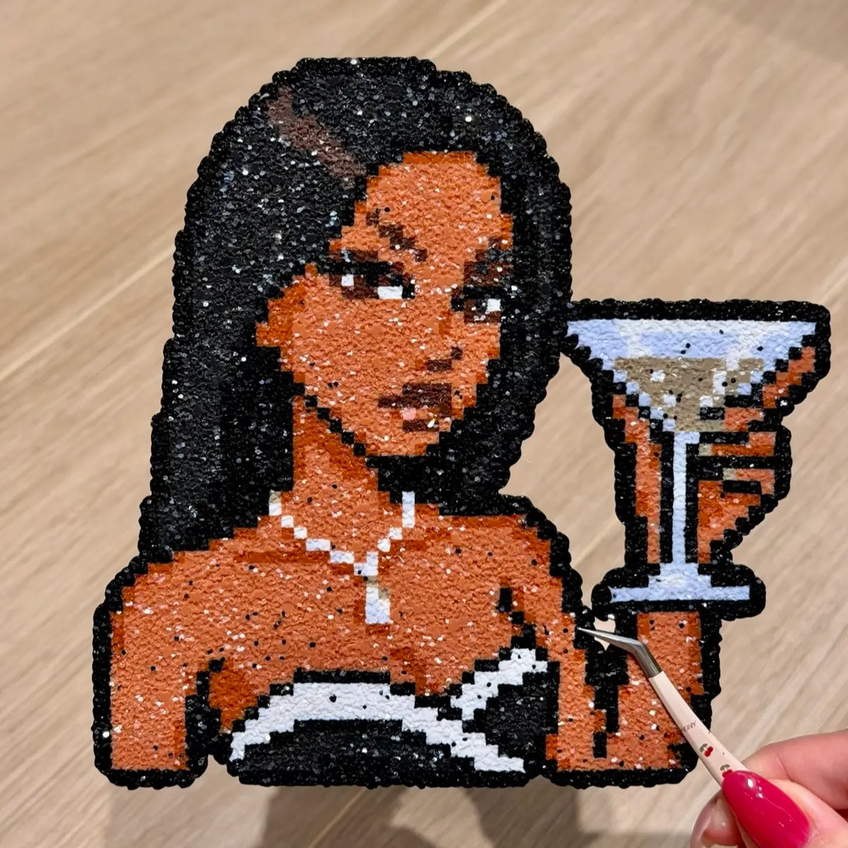 Attitude girl Fuse beads Pixelart 04