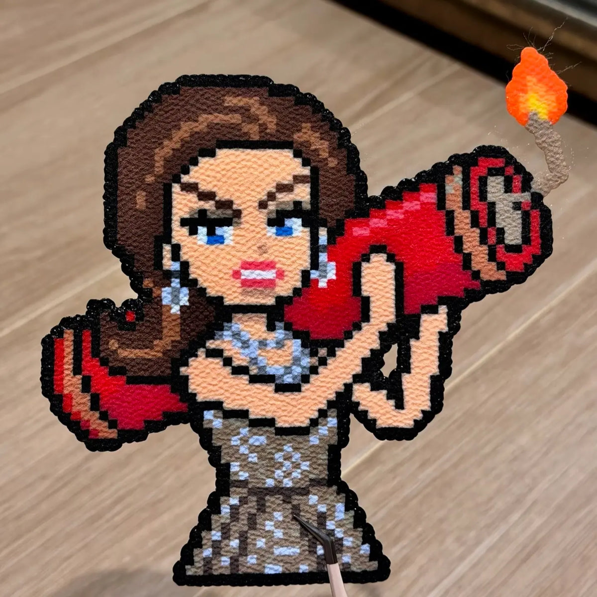 Attitude girl Fuse beads Pixelart 11