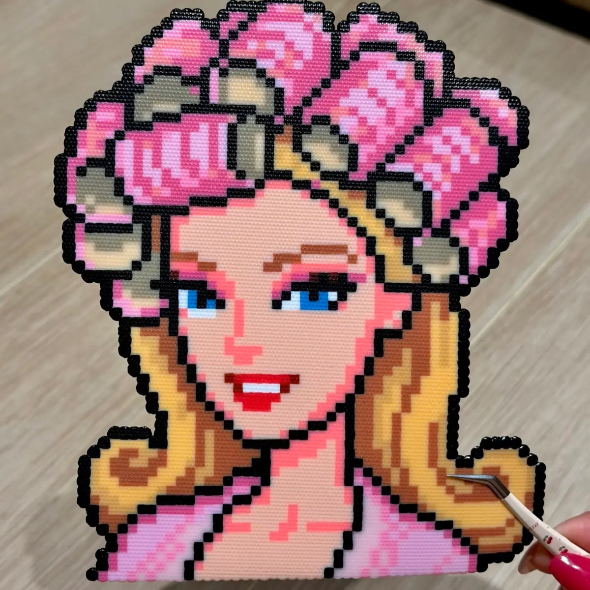 Attitude girl Fuse beads Pixelart 05