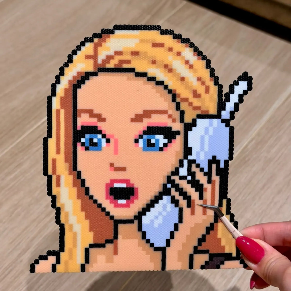 Attitude girl Fuse beads Pixelart 06