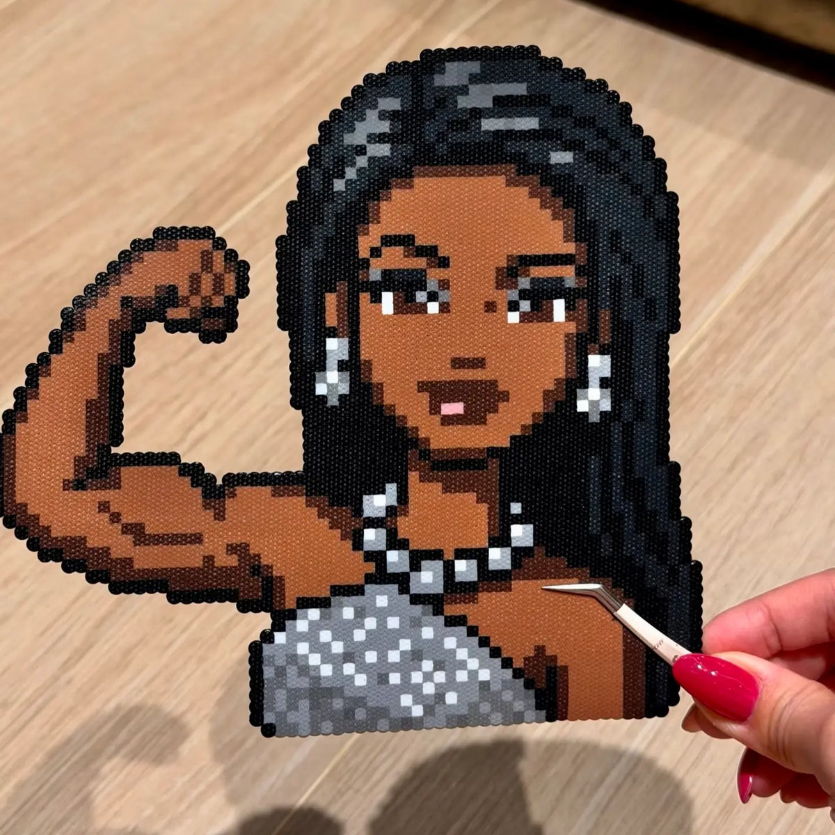 Attitude girl Fuse beads Pixelart 12