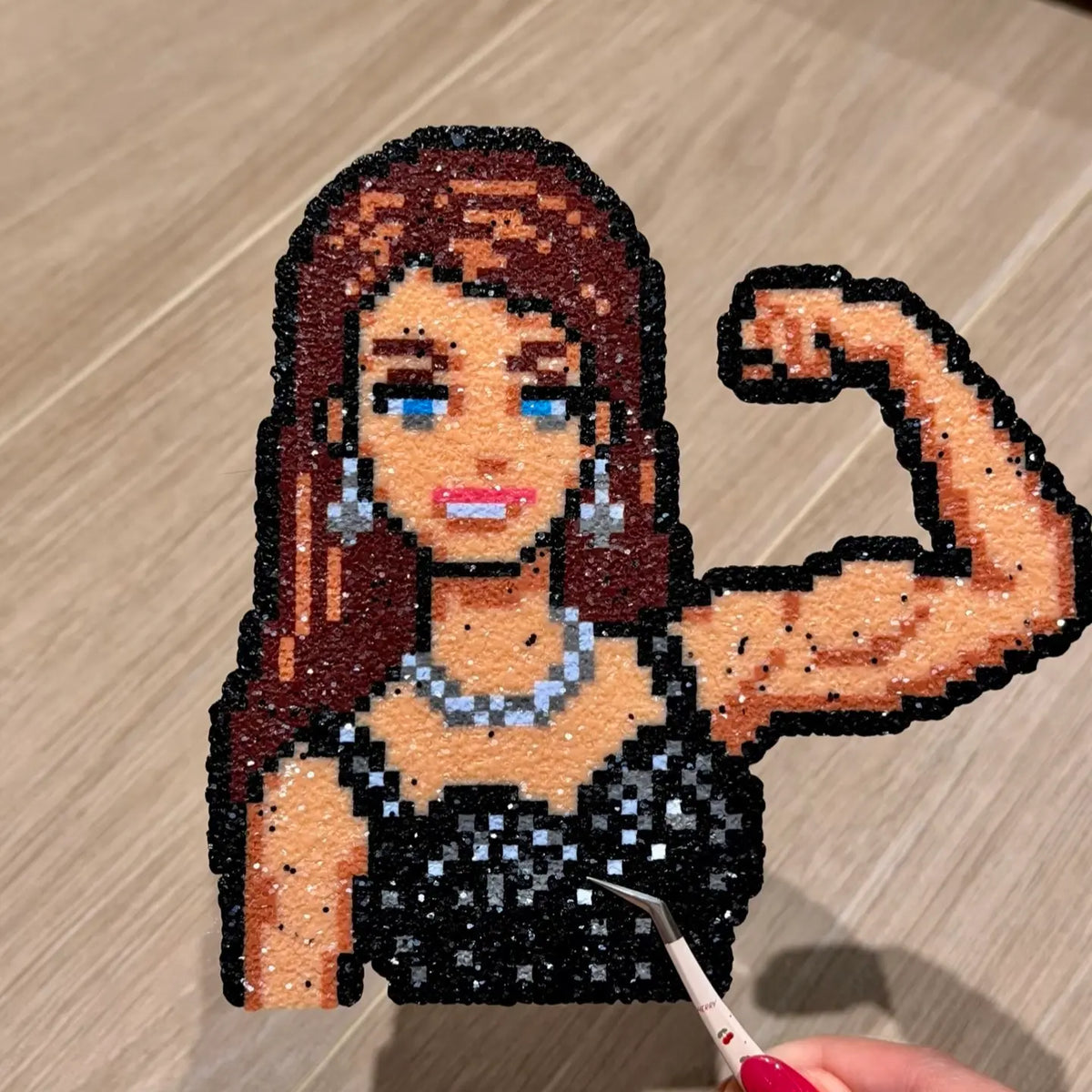 Attitude girl Fuse beads Pixelart 08