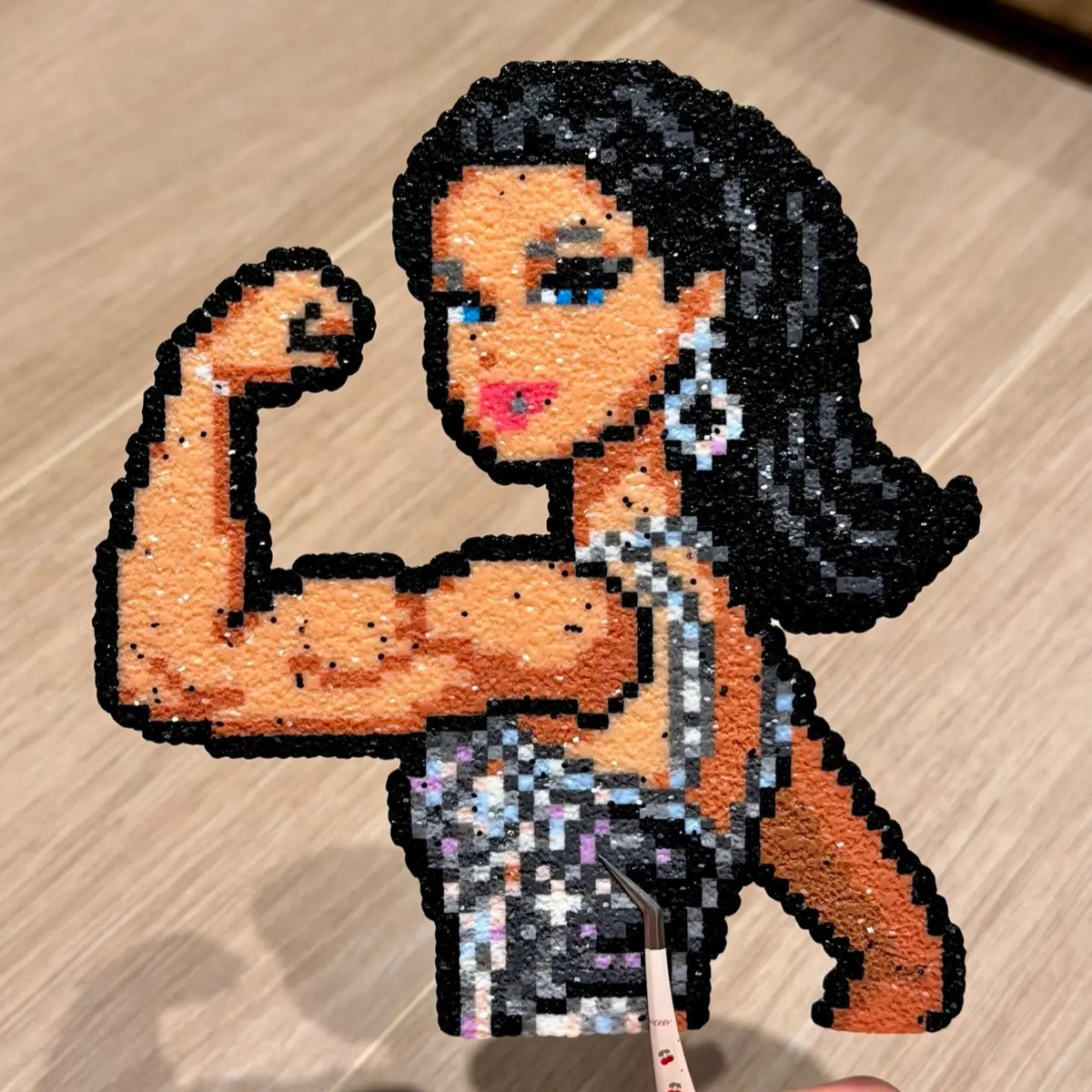 Attitude girl Fuse beads Pixelart 09