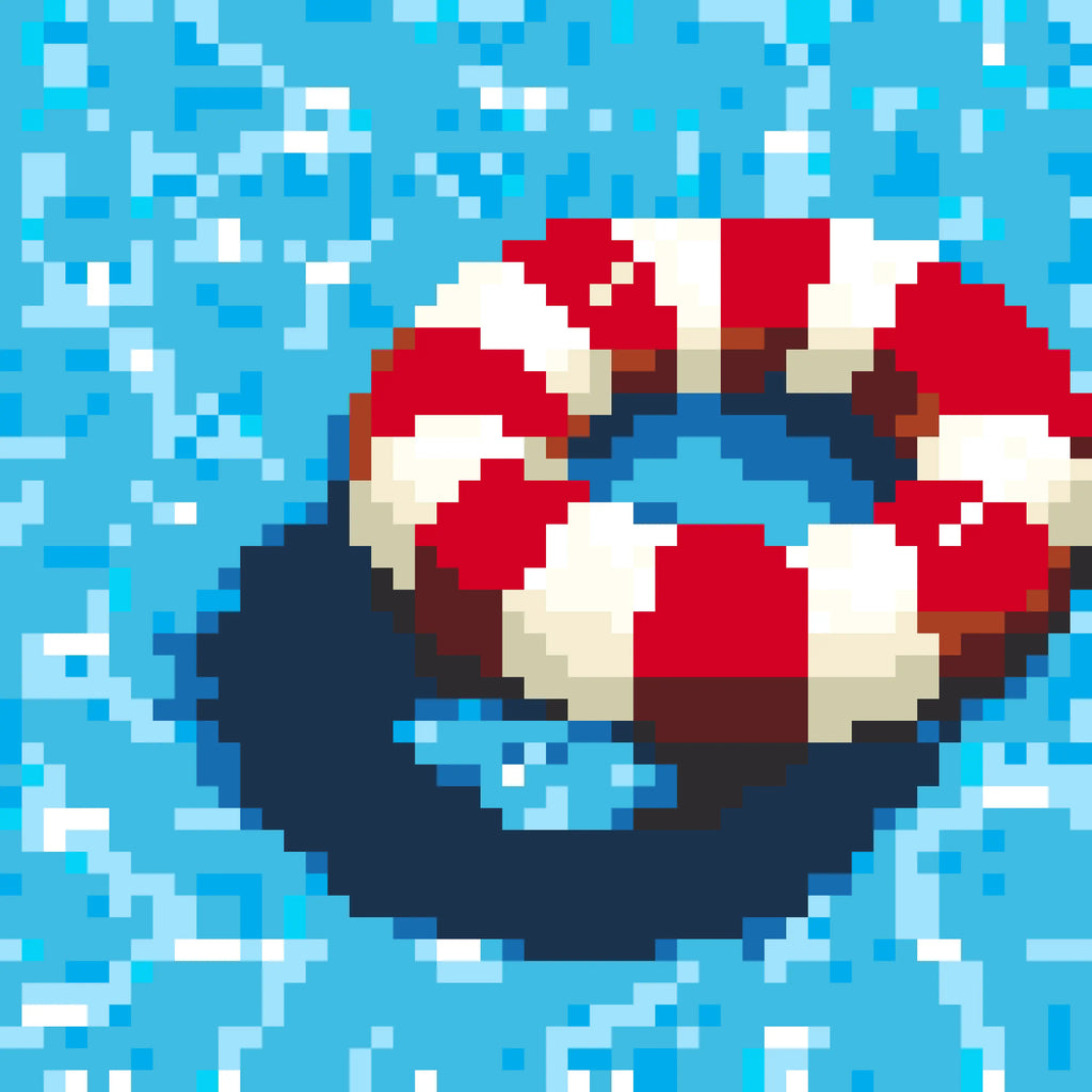 Summer pool pixel art