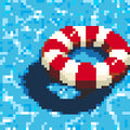 Summer pool pixel art