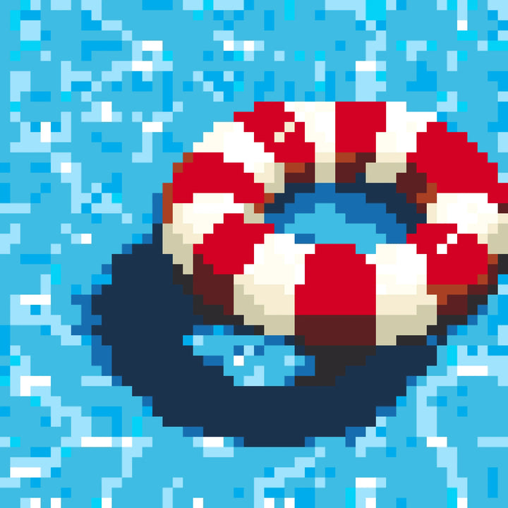 Summer pool pixel art