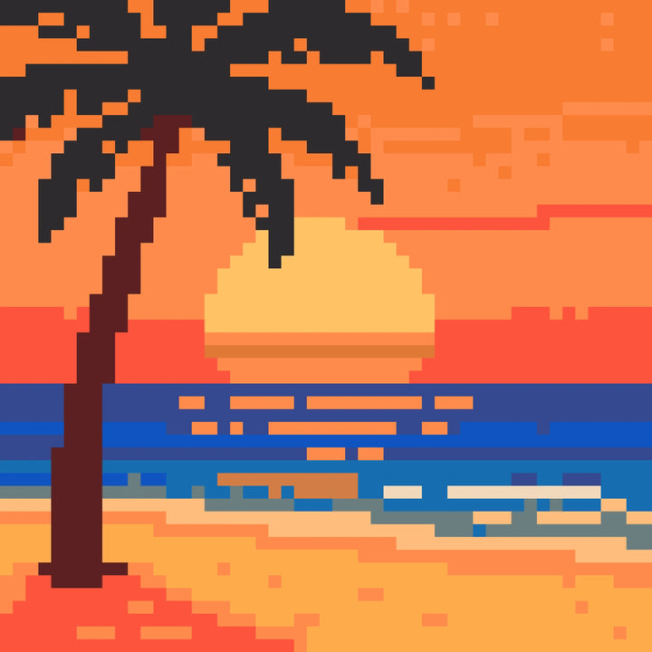  Palm Tree Sunset Paradise 