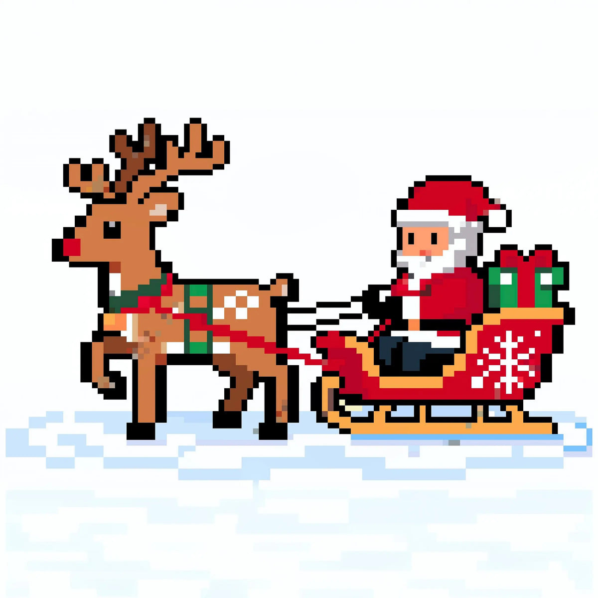 Christmas ornaments, Santa Claus delivers gifts 104*104– 2.6mm Mini Beads & Complete Crafting Tools